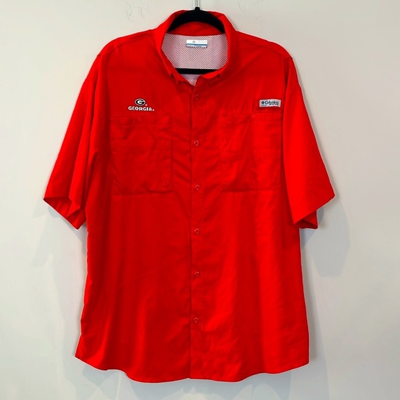 Columbia Univ Georgia Men's PFG Tamiami™ Short Sleeve Fishing Shirt Size XL - Picture 6 of 12